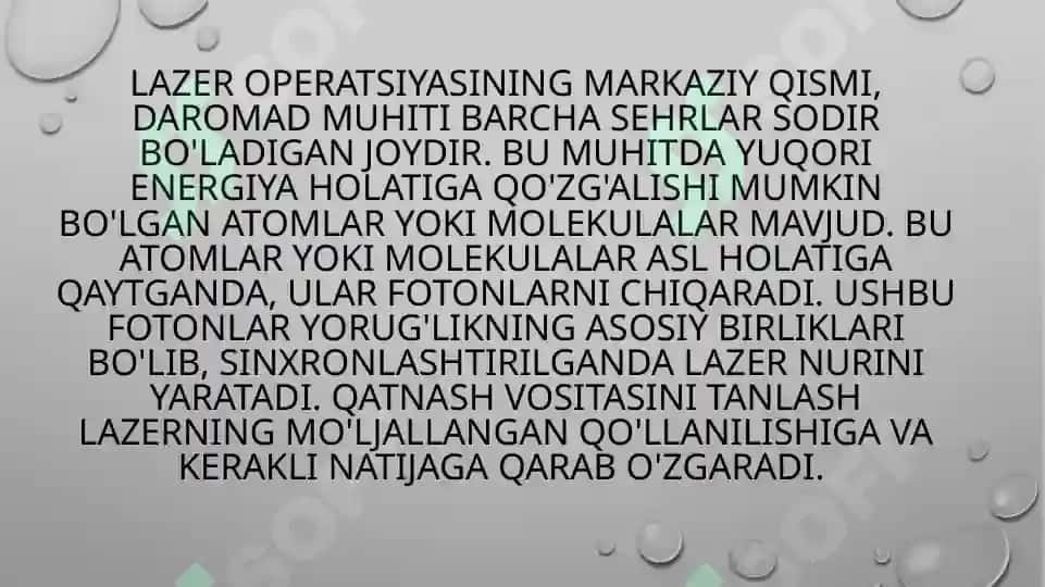 lazerning  ishlash prinsipi 8