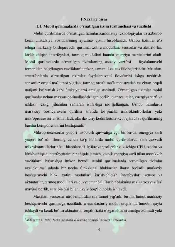 MOBIL QURILMALARDA O‘RNATILGAN TIZIMLARNING QO‘LLANILISHI 4