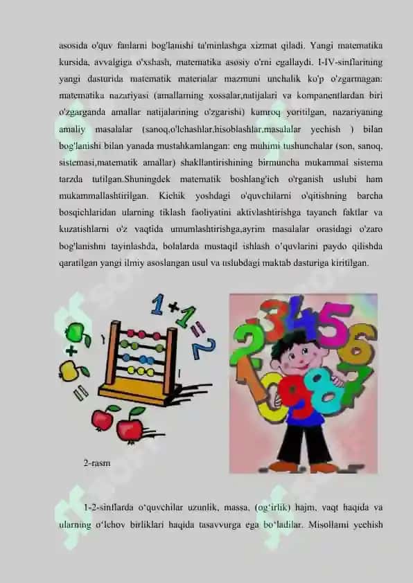 BOSHLANG'ICH SINFLARDA PERIMETR VA YUZA TUSHUNCHALARINI O'RGATISH METODIKASI 4