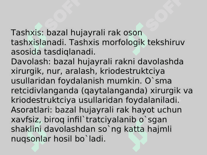Terining xavfli o'smalari: Bazalioma,  yassi
           hujayrali rak va melanoma 6