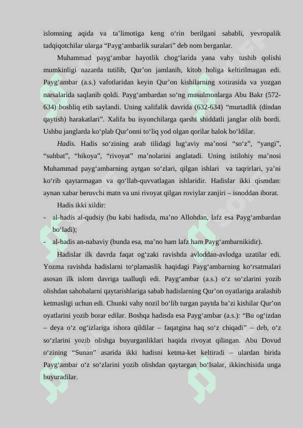 ISLOM DINI VA UNING TARQALISHI TARIXI 7