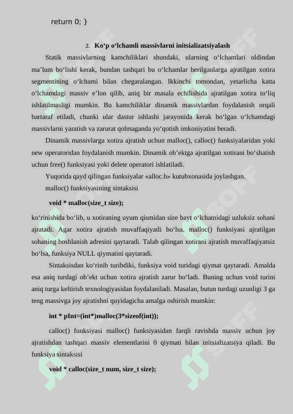 KO’P O’LCHOVLI MASSIVLAR. MASSIV ELEMENTLARINI SARALASH USULLARI 3