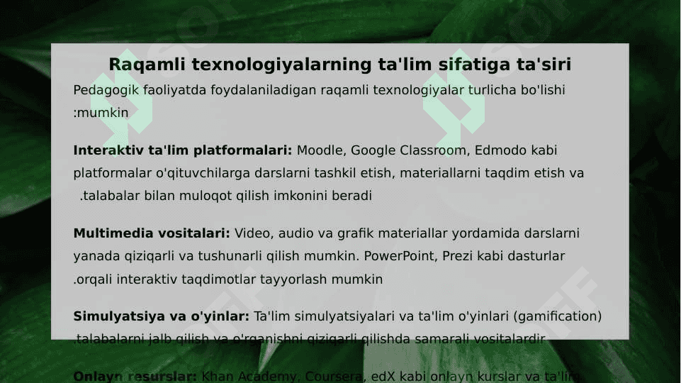 Pedagogik faoliyatda raqamli texnologiyalardan foydalanish 3