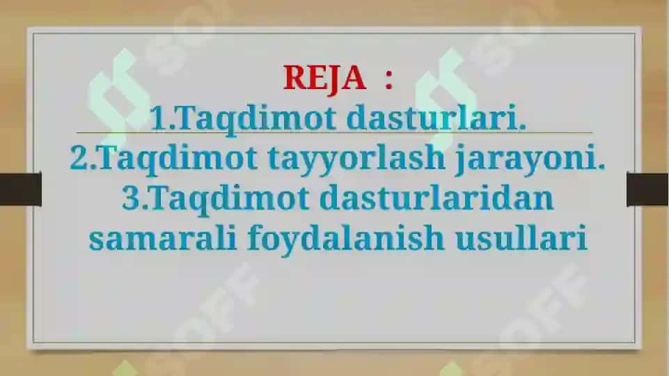 Taqdimot dasturlari (PowerPoint Prezi Fosusky va boshqa dasturlar 2