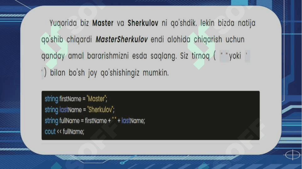 C++ TILIDA MAXSUS BELGILAR 4