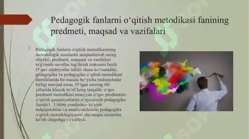 Kreativ pedagogika fanini o'qitish metodlarining o'ziga xos xususiyatlari 3