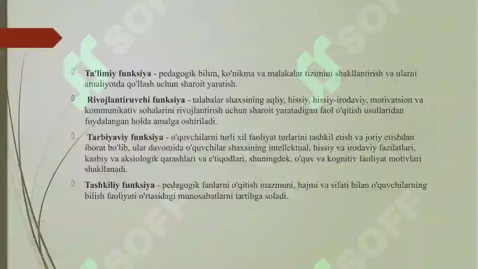 Kreativ pedagogika fanini o'qitish metodlarining o'ziga xos xususiyatlari 4
