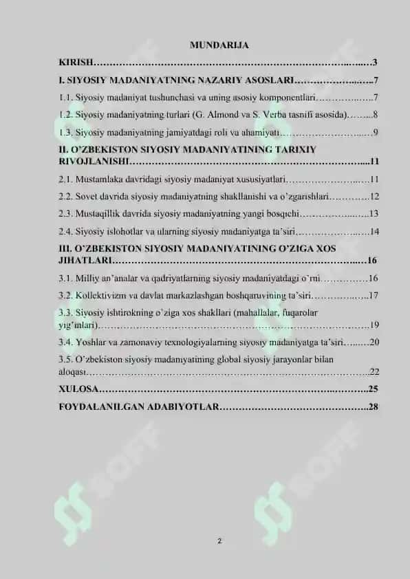 O’zbekiston siyosiy madaniyatining o’ziga xos jihatlari 2