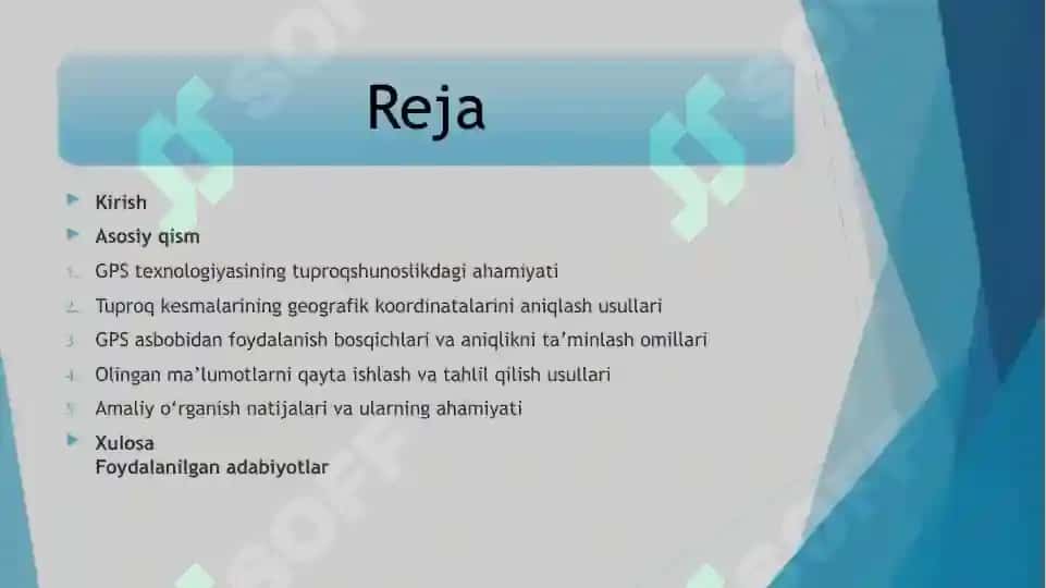 Tuproq kesmalarning geografik koordinatalarini GPS asbobi orqali aniqlashni oʻrganish 2