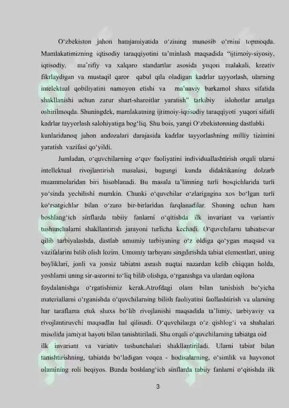 2-sinfda "Tabiiy fanlar"fanining maqsad va vazifalari 2