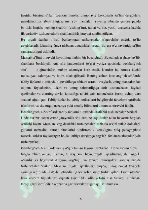 2-sinfda "Tabiiy fanlar"fanining maqsad va vazifalari 4