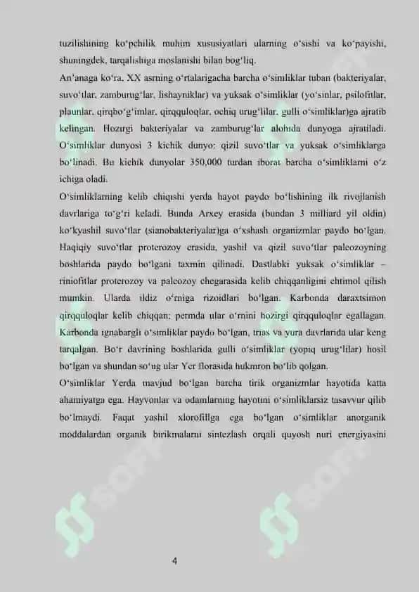 Oʻsimlik turkumlari va ularning joylashishlari (xaritada belgilash) 3