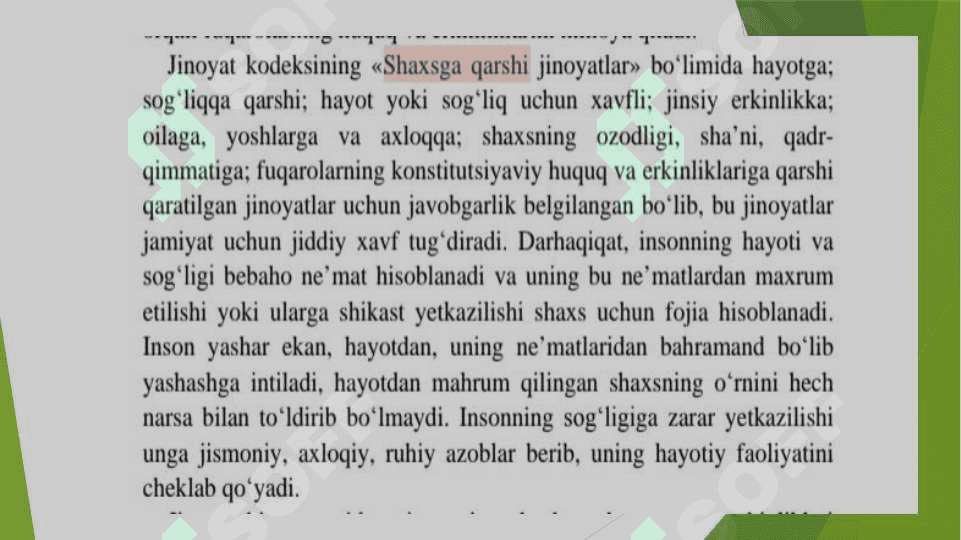SHAXSGA QARSHI JINOYATLAR 4