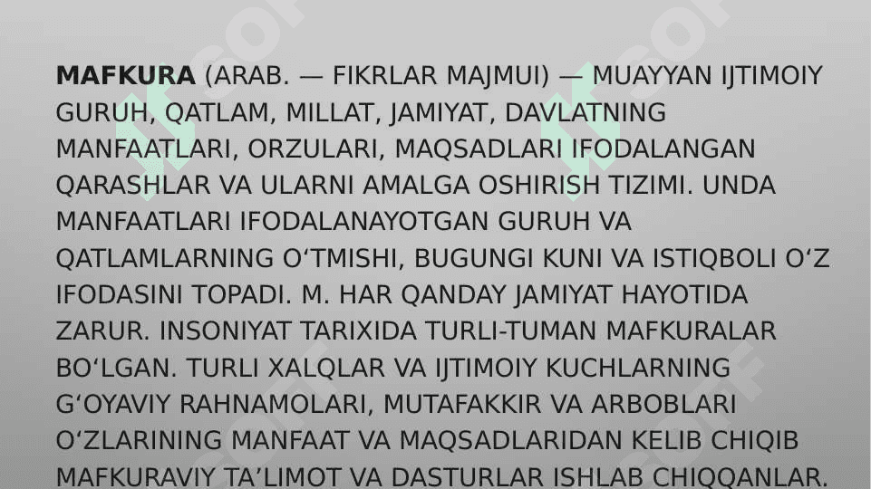 Mafkura tushunchalarning mohiyati mazmuni 2