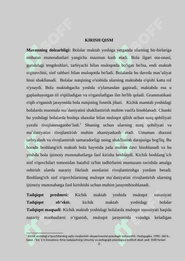 KICHIK MAKTAB YOSHIDA MULOQOT 2
