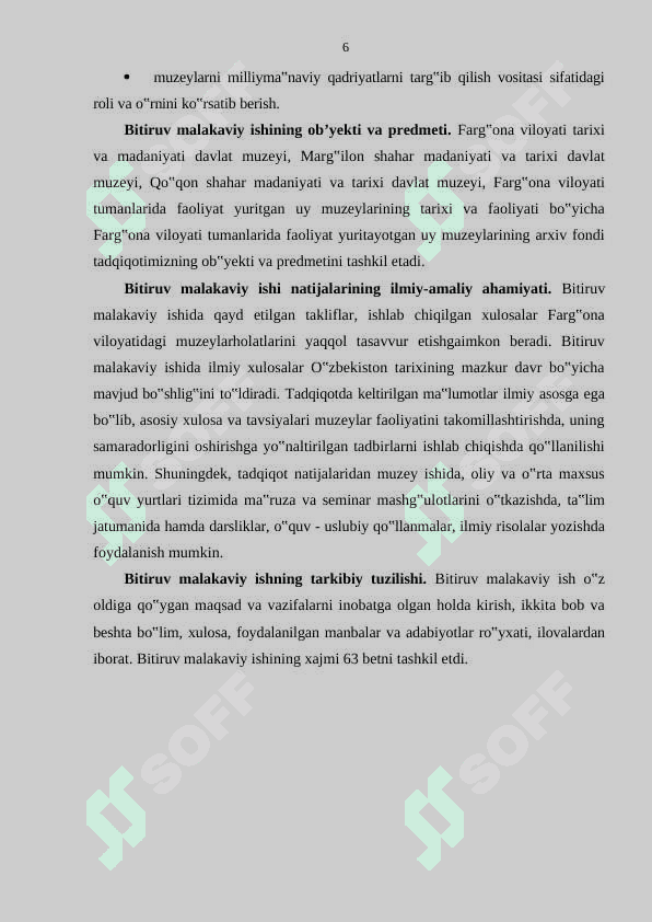 FARG’ONA	VILOYATI	MUZEYLARI MUSTAQILLIK YILLARIDA 6