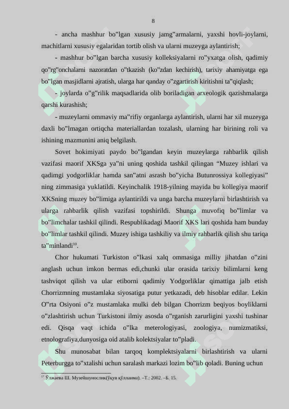 FARG’ONA	VILOYATI	MUZEYLARI MUSTAQILLIK YILLARIDA 8