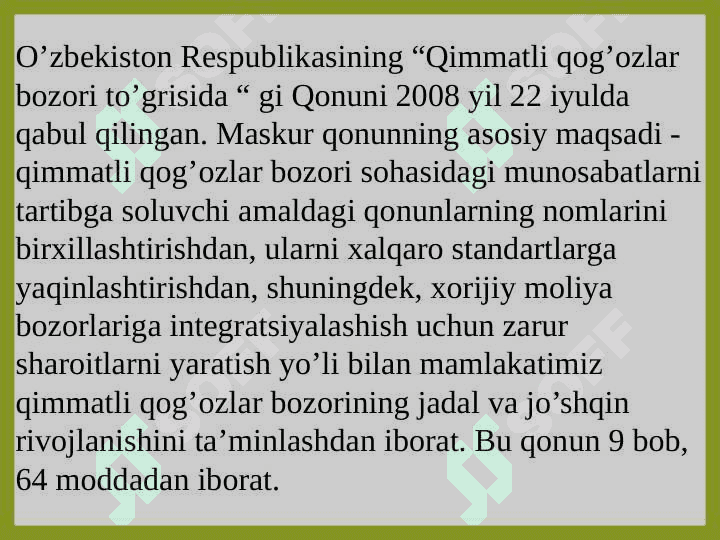 Hosilaviy qimmatli qog'ozlar 4