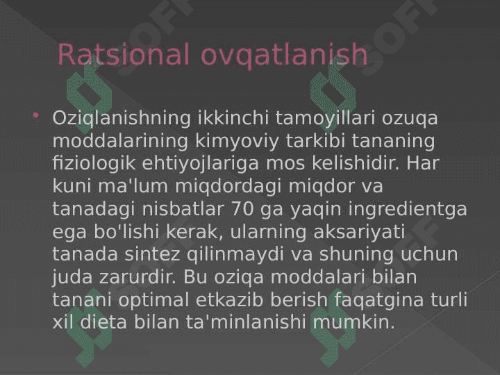 OZIQLANISH BIOKIMYOSI 4