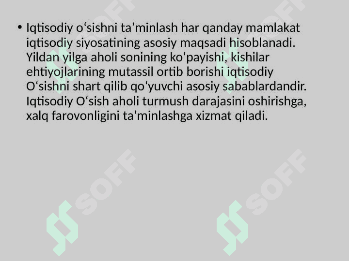 iqdisodiy o'sish 3