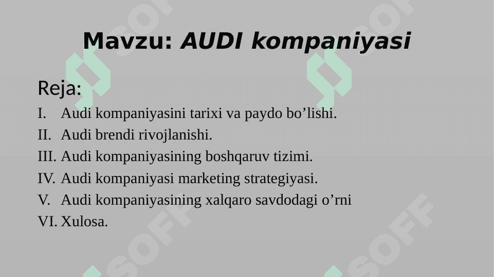 audi kompaniyasi pptx 2
