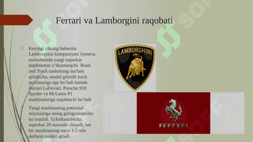 ferrari kompaniyasi tarixi va brend revolyutsiyasi pptx 7