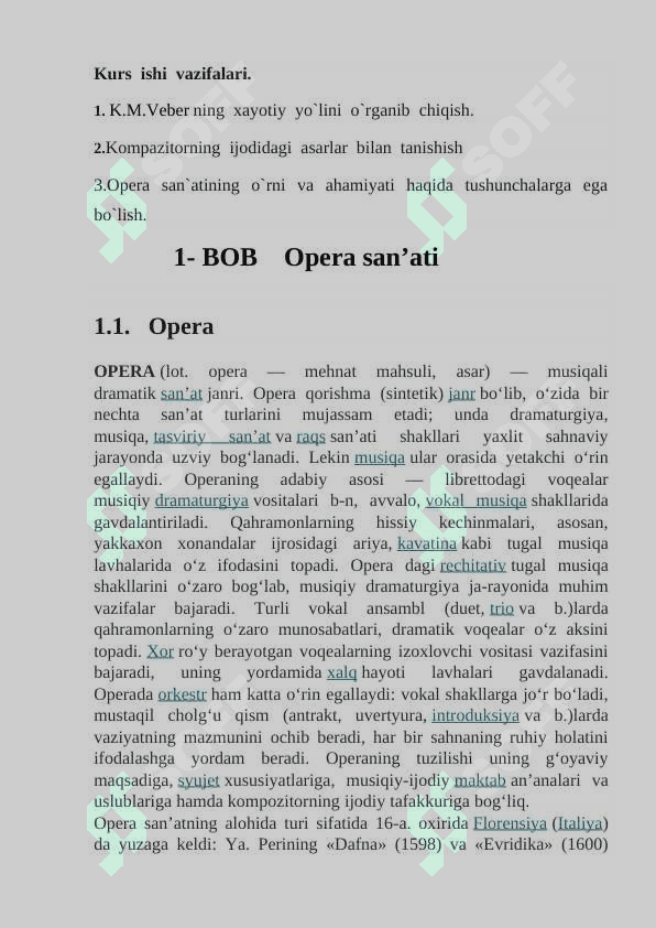 K.M.Veber-romantik opera janrining yaratuvchisi 7