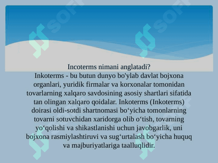 Inkoterms haqida tushuncha 3