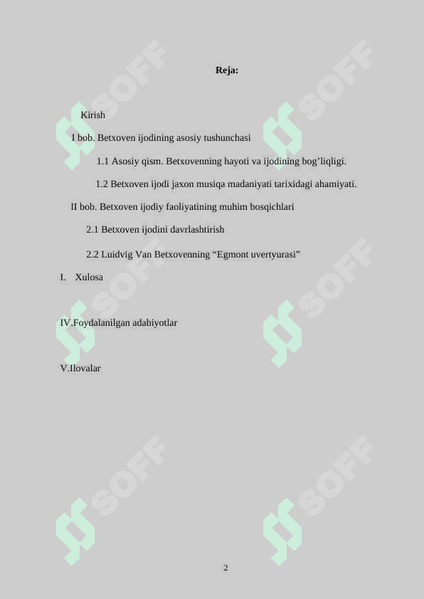 Lyudvig Van Betxoven ijodi 2