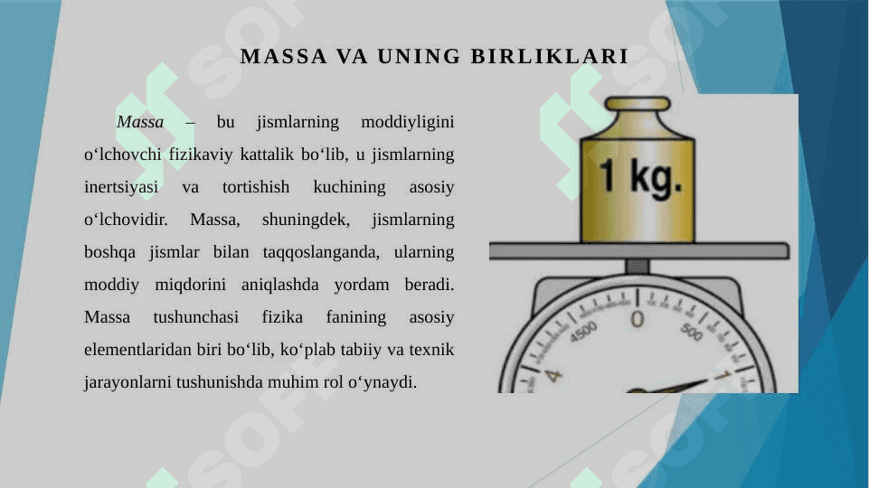 Massa va uning birliklari. Zichlik va uning birliklari 3