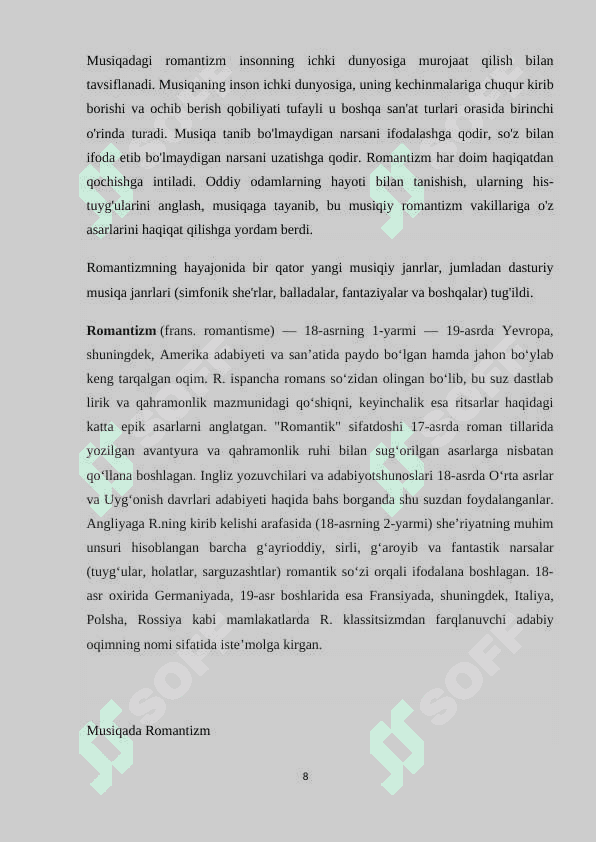 Musiqiy romantizm 8