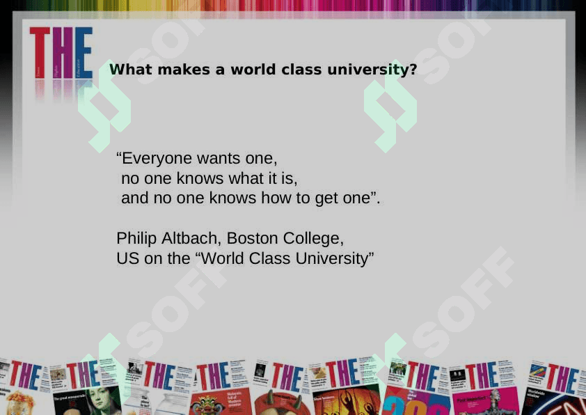 THE WORLD UNIVERSITY RANKINGS THE Rankings Methodology 2
