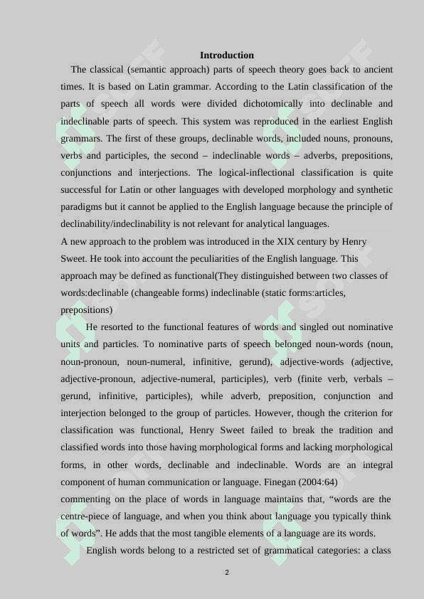 Contemporary criteria for classifying words to parts of speech 2