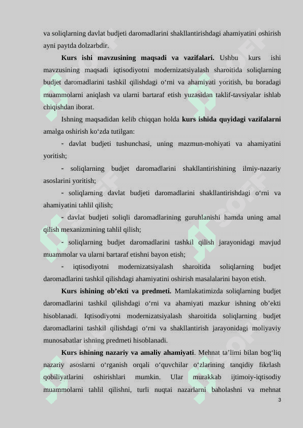 Davlat budjetining soliqli daromadlari, ularning tarkibi, tuzilishi va ahamiyati 3