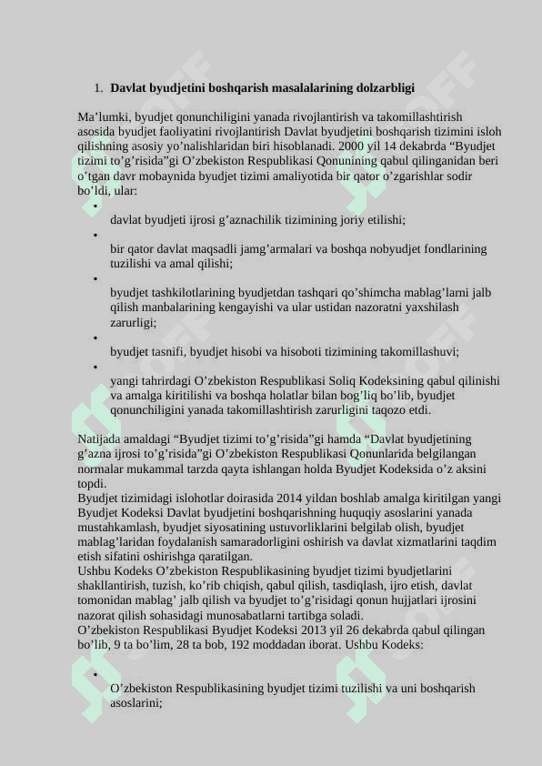 Davlat byudjetini boshqarish 2