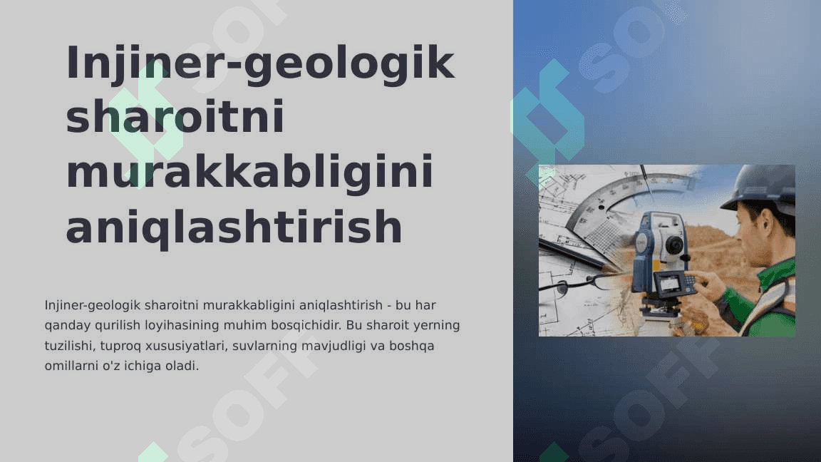 Injiner-geologik sharoitni murakkabligini aniqlashtirish 3