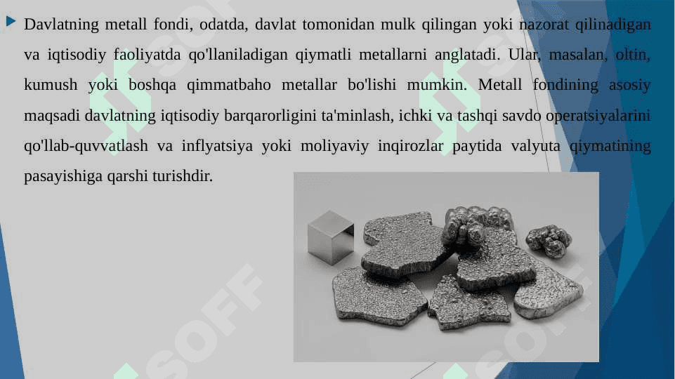 Davlatning metall fondi va metalning aylanma harakati 3