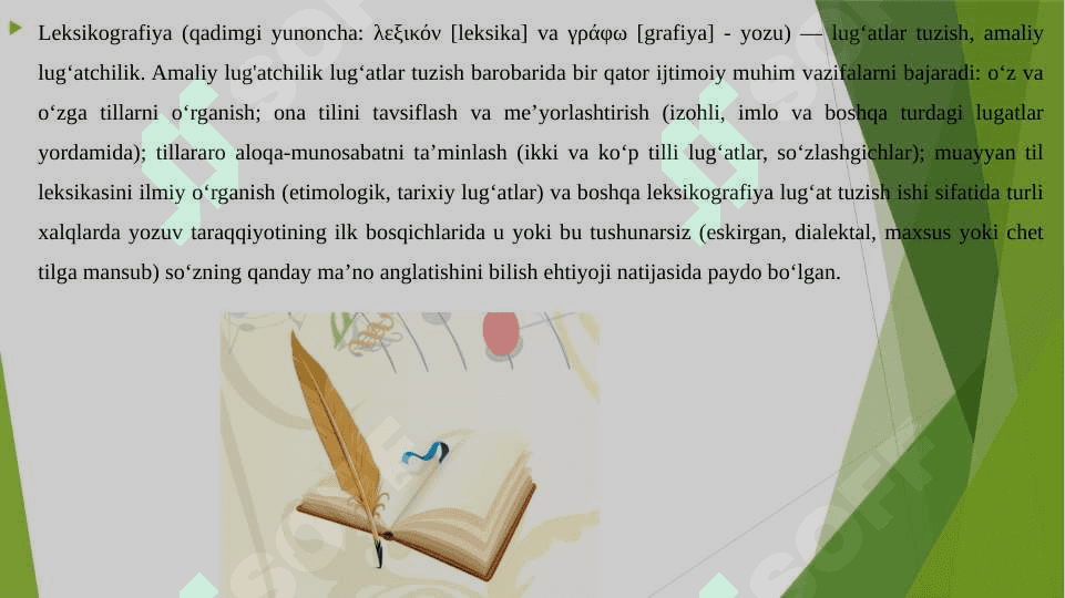 O'zbek leksikografiyasi va lug'atchiligi. Lug'at turlari 3