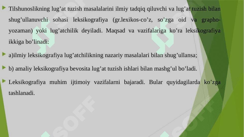 O'zbek leksikografiyasi va lug'atchiligi. Lug'at turlari 7