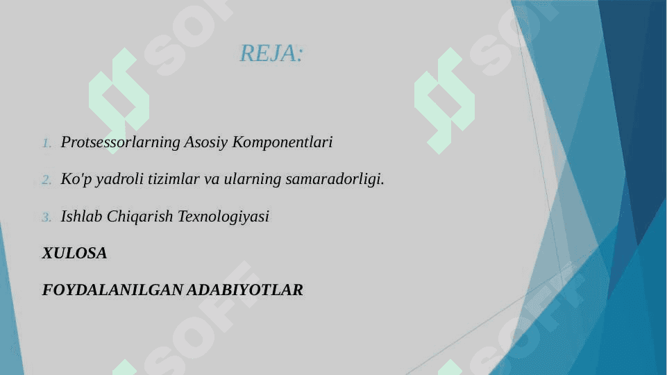 Zamonaviy protsessorlarning tuzilishi 2