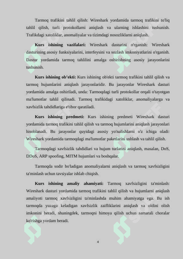 WERISHARK YORDAMIDA TARMOQ TARFFIKINI TAHLIL QILISH VA HUJUMLARNI ANIQLASH 4