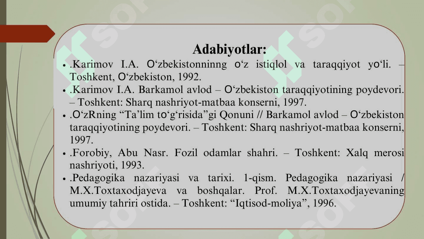 Ta‘limni tashkil etish turlari va shakllari. 3