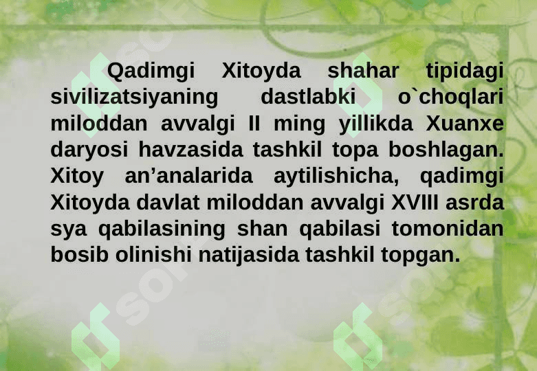 Qadimgi Xitoy tarixining o‘rganilishi 25 6
