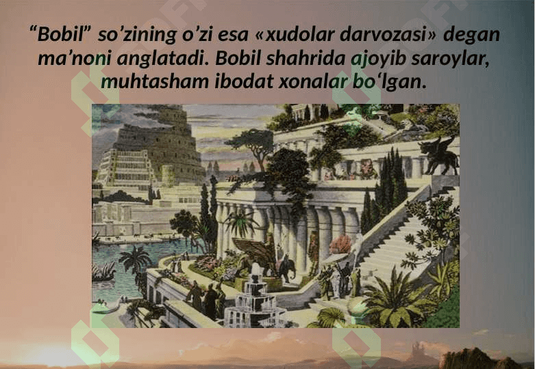 Qadimgi Bоbil tarixiga oid taqdimot tayyorlash 24 3