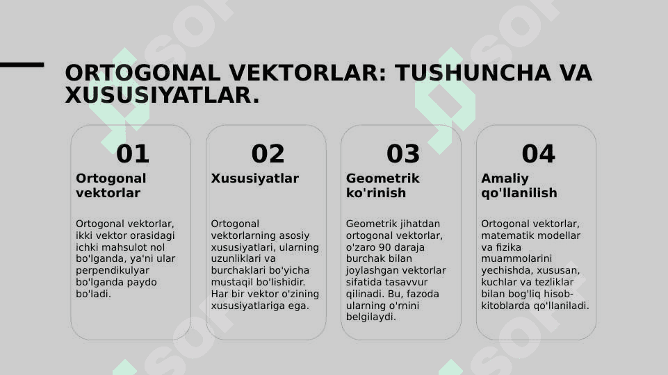 Ortogonal va ortonormal sistemalar 3