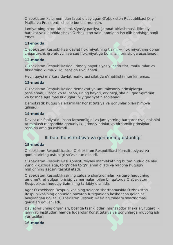 O'zbekiston Respublikasi Konstitutsiyasi 24 3