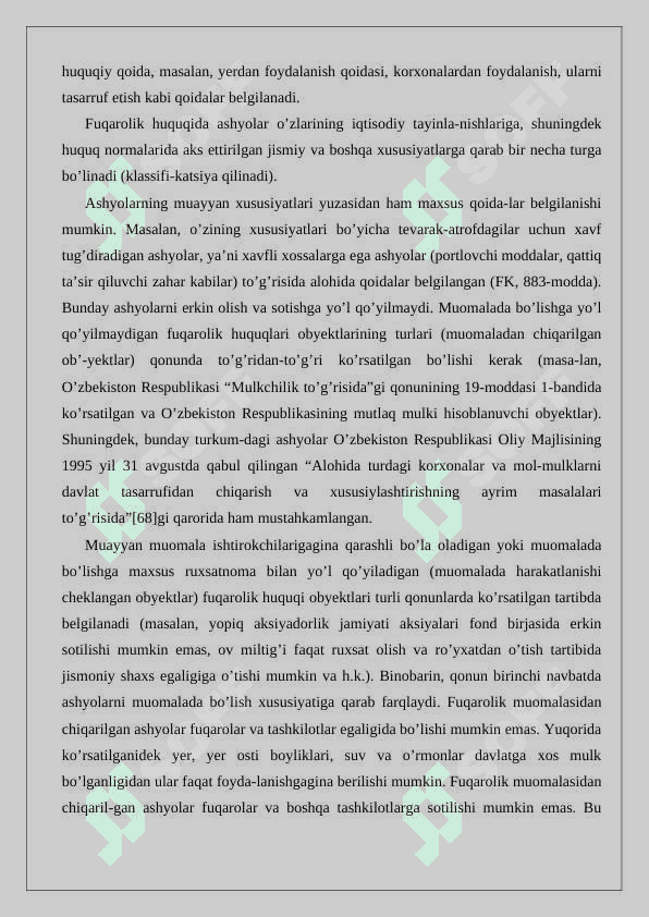 Fuqarolik huquqining ob’ektlari 24 3