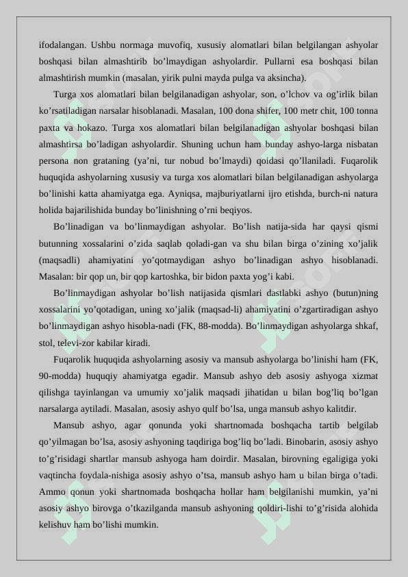 Fuqarolik huquqining ob’ektlari 24 6