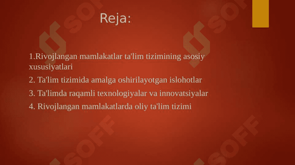 Rivojlangan xorijiy mamlakatlarda ta’lim tizimi 2