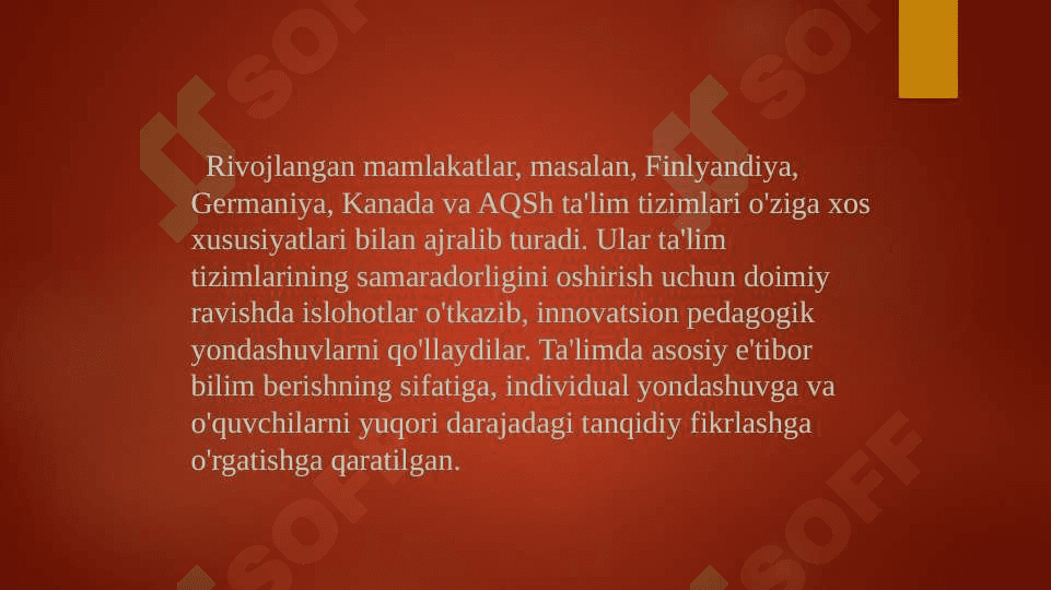 Rivojlangan xorijiy mamlakatlarda ta’lim tizimi 3